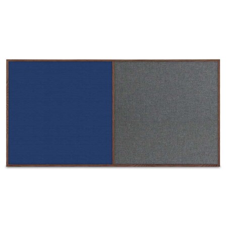 United Visual Products Enclosed Corkboard, 3 Door, 96"x48", 4" Fra UV3406-SATIN-APRICOT